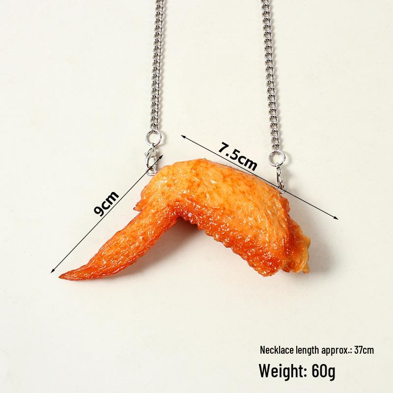 Trendy KFC Fried Chicken & Nugget Necklace – Creative Food-Inspired Accessory