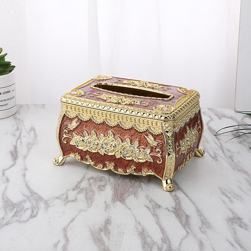 Napkin Extraction Paper Box European Style Plastic Kitchen Napkin Dispenser Storage Box Organizer Desktop Home Decorative