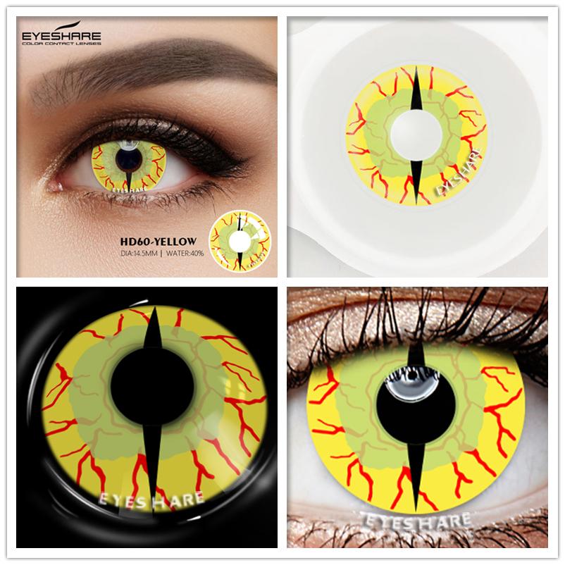 Eyeshare Lenti a contatto colorate per occhi 1 paio di lenti colorate per cosplay anime blu rosse per Halloween lenti a contatto trucco di bellezza