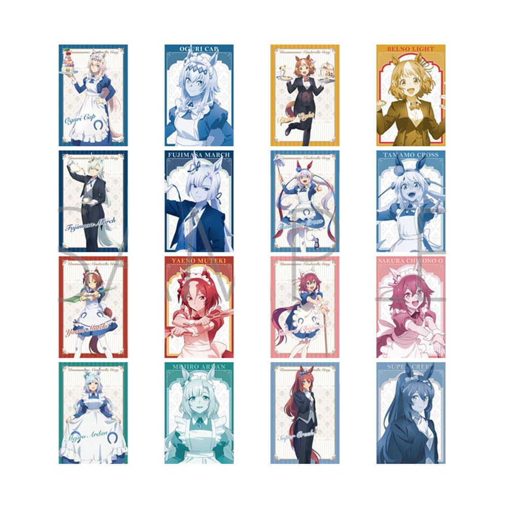 Anime Musume Cinderella Metal Postcard Collection To the Seiho Training Center Academy Maid Box of 8 "Uma Gray" ~Welcome Festival! Cafe~