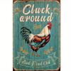 Metal Poster Retro Rooster Wall Decor for Chicken Coop