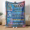 Dad'S Love Always Appreciated Forever Themed Blanket Personalized Name Soft Warm And Versatile For Sofa Bed Office And Travel Machine Washable