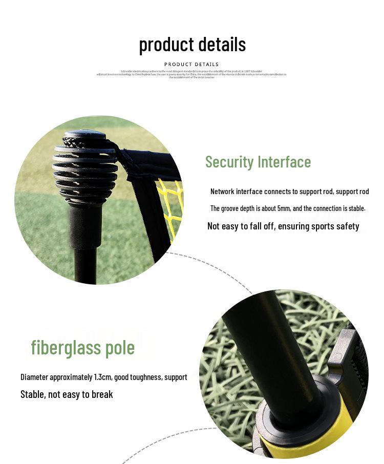 Portable Football Rebound Net with Adjustable High-Low Return for Shooting and Passing Practice