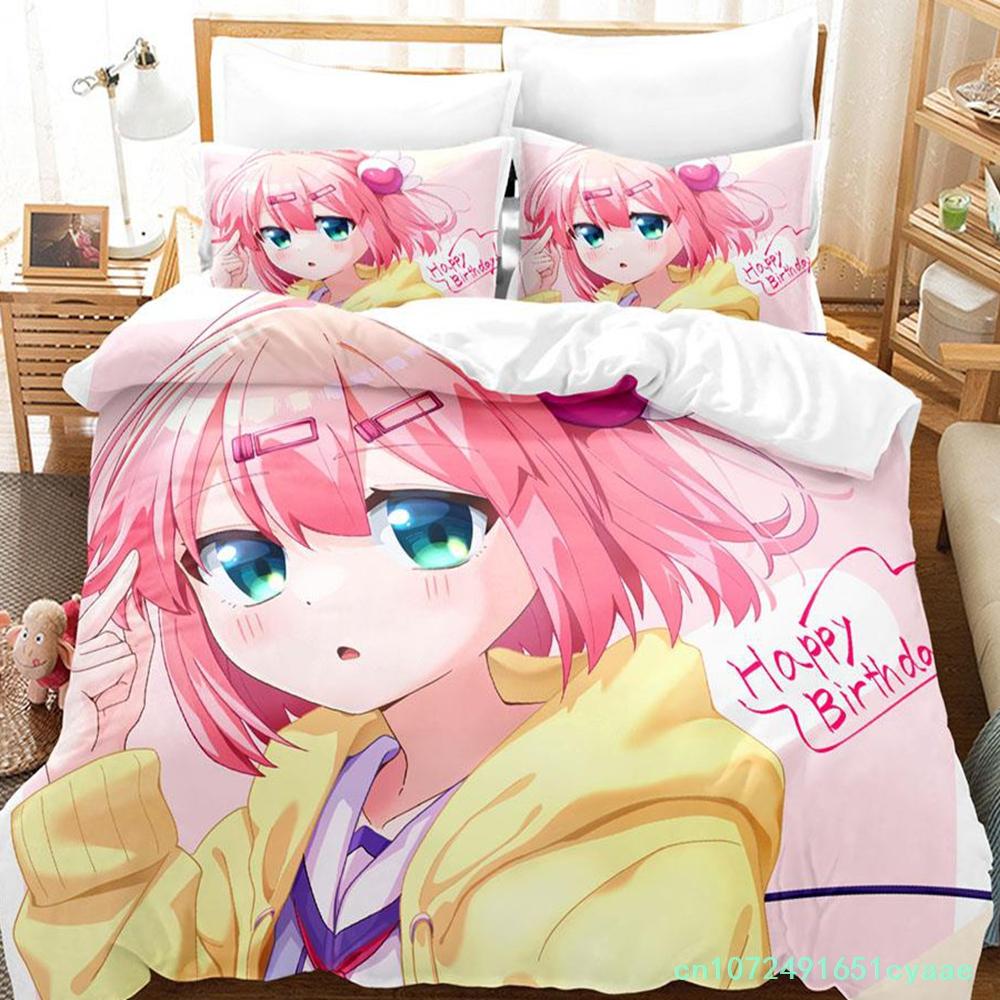 Kawaii Das Dämonenmädchen von nebenan Bettwäscheset Einzelbett Twin Full Queen King Size Bettset Erwachsener Kind Schlafzimmer Bettbezugsets Anime