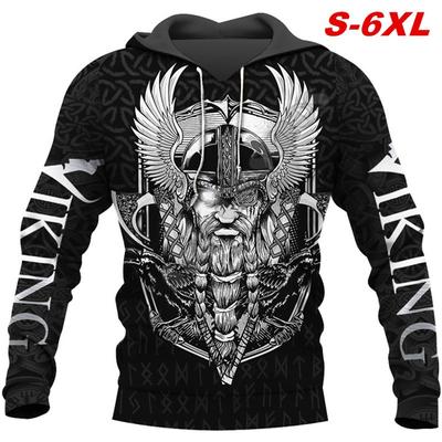 Neue Mode Viking Warrior Tattoo 3D Druck Hoodie Unisex Männer Frauen Hip Hop Sweatshirts