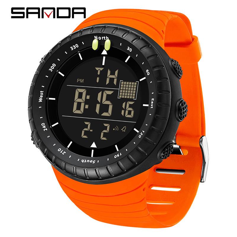 Sanda Cold Light Large Screen Waterproof Digital Sports Watch
