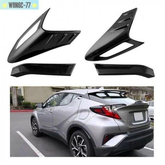 Rear Tail Light Lamp Cover Trim For Toyota CHR 2018 Bright Black Accessories