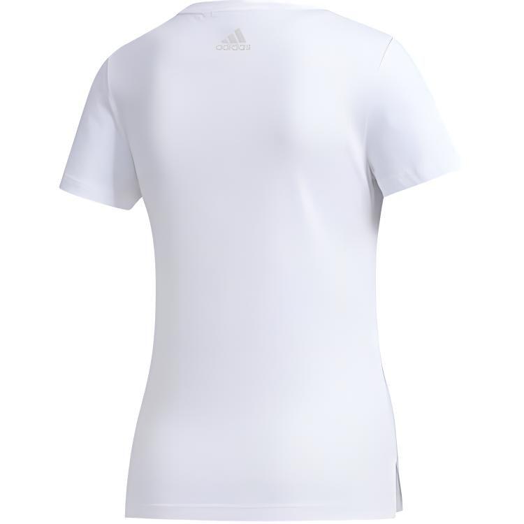 Adidas T Shirts Women's White Crew Neck Moderate Straight Fit FM9291