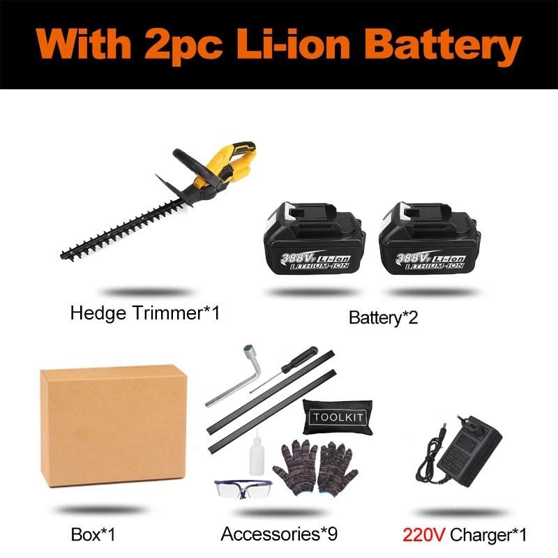 1400W 388VF Cordless Hedge Trimmer Electric Household Trimmer Pruning Saw Garden Bush Trimmer Landscape Power Tools