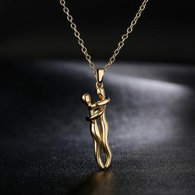 Unique Geometric Design Pendant Necklaces For Women Girls,Delicate Silver Gold Colour Accessories, Stainless Steel Chain Jewelry