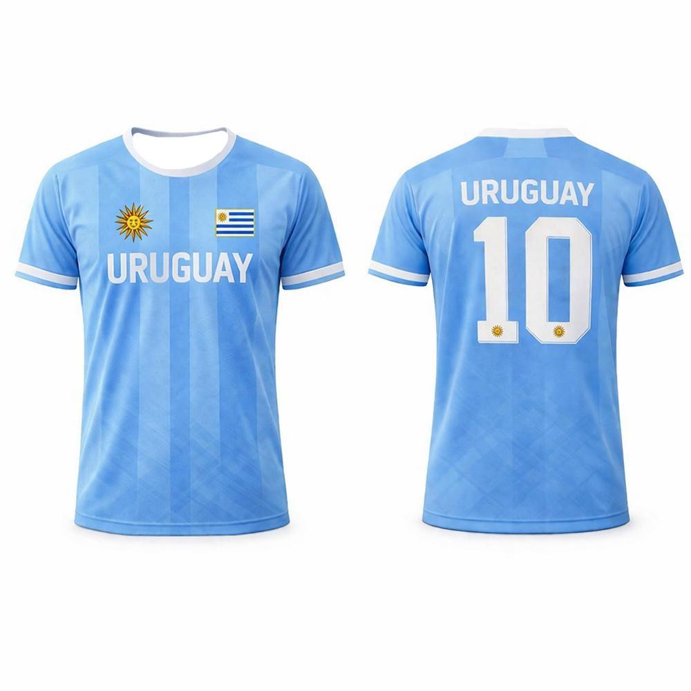 Uruguay Flag Print T-shirt 2026 Summer Soccer Training Uniform Men Women Outdoor Breathable