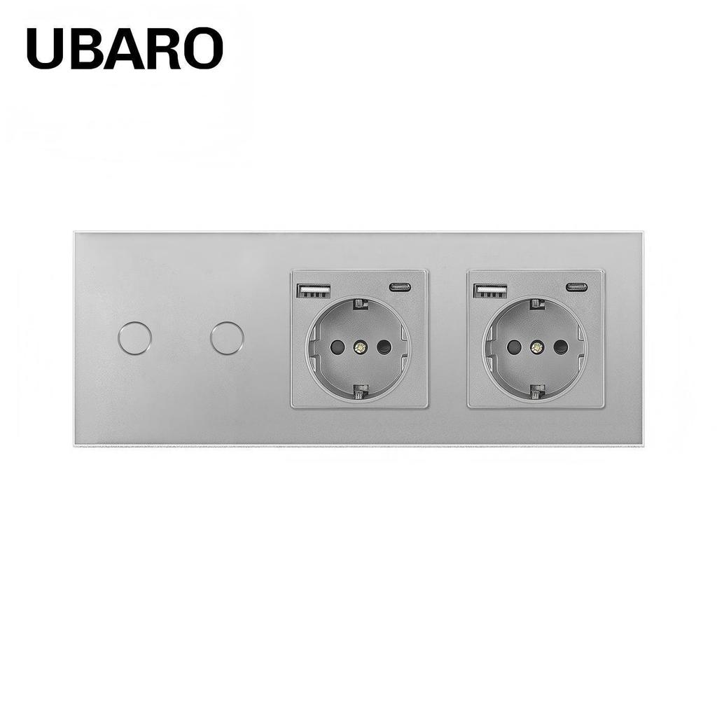 European Standard 228 Smart WiFi Graffiti Switch Socket with Tempered Glass