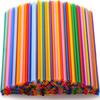 100 Stück/Beutel Breite Große Einwegstrohhalme Bunte Plastik-Trinkhalme Hochzeitsparty Geburtstag Milchtee Saftstrohhalme Bar-Zubehör