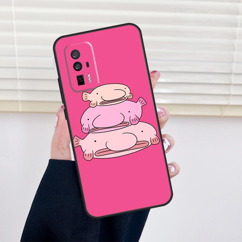 Cartoon Blobfish Cover For Xiaomi 14T Pro 11T 12T 13T 13 14 15 Ultra POCO X6 X7 Pro X3 X5 F5 F6 M6 Pro Case