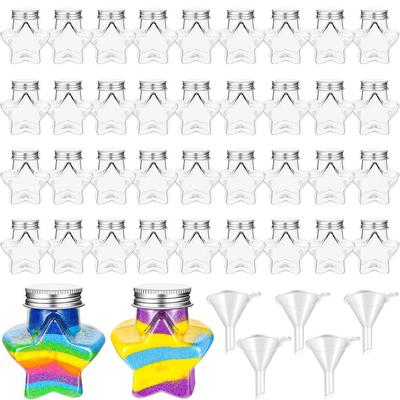Plastik-Sandmalerei-Flaschen mit Kappen Sandmalerei-Behälter-Sets für Kinder Basteln DIY Kunstaktivität Gruppe Hochzeit Geburtstagsfeier Geschenk
