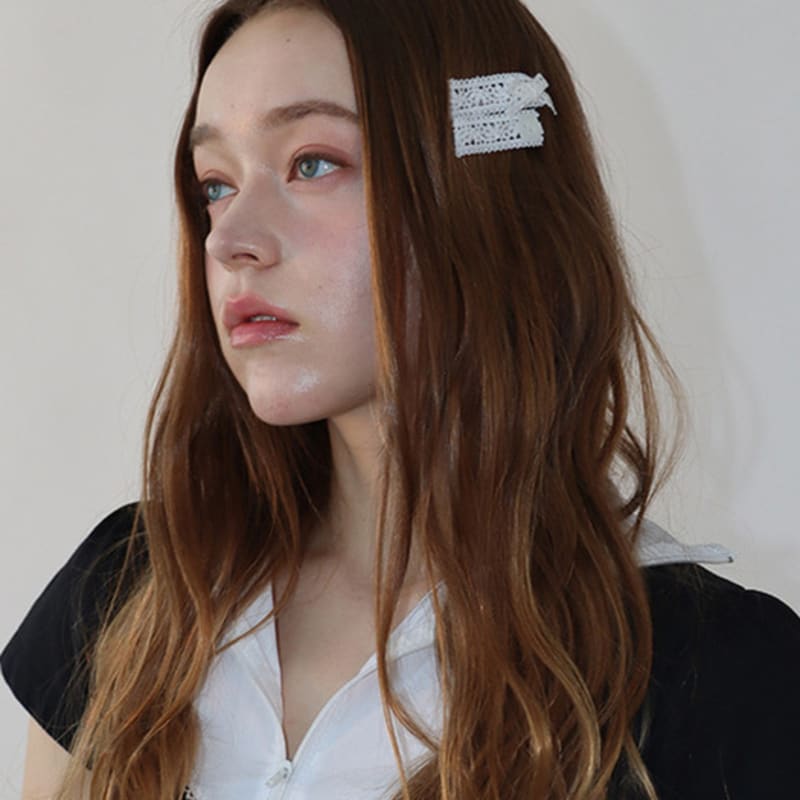 

adorntie RB Lace Hair Pin Set (white) white