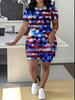 Sternenhimmel Damen Freizeitanzug Kurzarm-Shorts 1D Digitaler Blumendruck Mode T-Shirt Set
