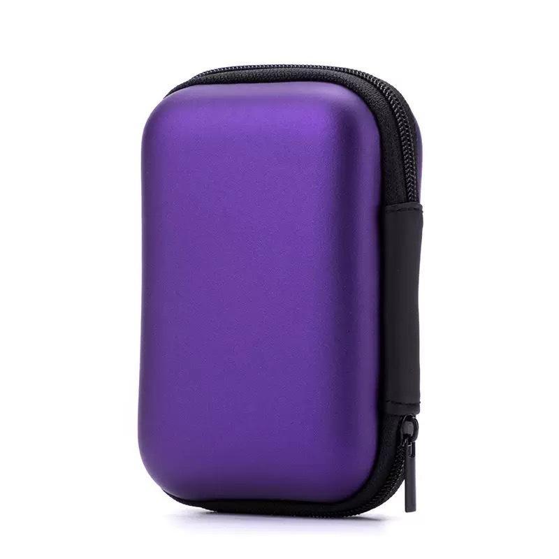 1Pc Portable Mini Tech Accessory Organizer Bag, Eva Hard Shell For Earbuds, Usb Drives & Chargers Home & Travel Organization