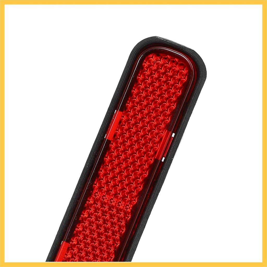 Front Lower Fork Reflector Sticker Rear Saddlebag Reflective Cover Universal Oval Red 2 Pcs Auto Replacement Parts