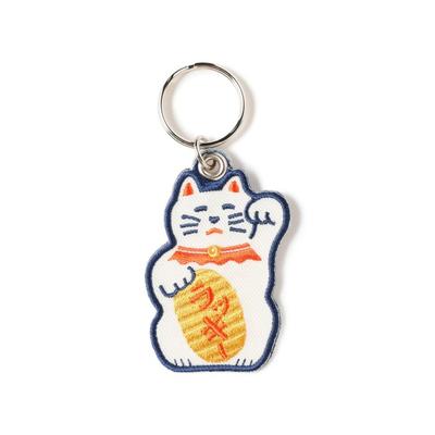 Accessory Separate Edition New Retro Lucky Charm Embroidery Keyholder 2 Cat Free Size