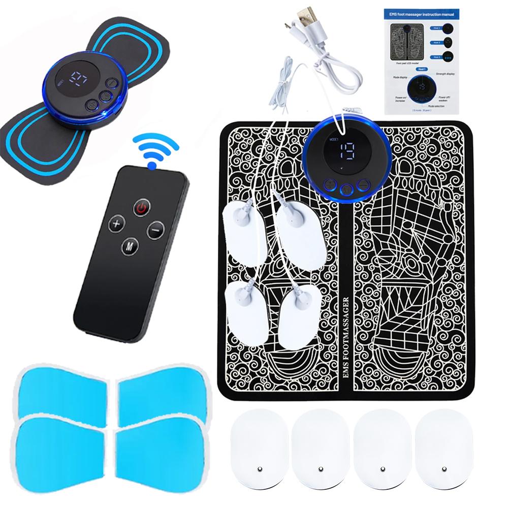 Electric EMS Foot Massager Accessories Pulse Muscle Stimulator Foldable Foot Massage Pad Relief Pain Relax,Support Dropshipping