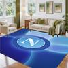 Napoli FC Design Crystal Velvet Rug Soft Decorative Mat for Bedroom Entrance