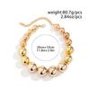 Big Beads Choker Necklace for Women Exaggerated Clavicle Chain Christmas Jewelry