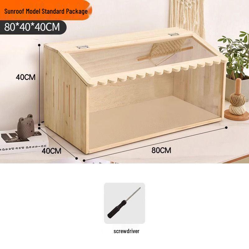 Luxury Wooden Cage for Guinea Fowl Chicks and Hamsters, Ideal for Breeding and Raising