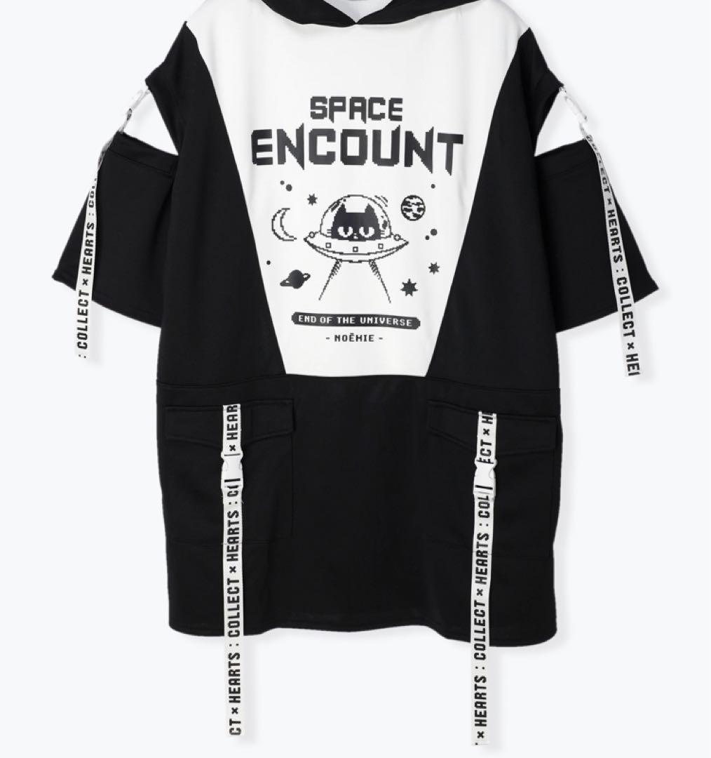 

[USED] Cat, cat ear hoodie, sickly cute, mass-produced landmine, gothic lolita, punk, black dream, cute, Yami Yume