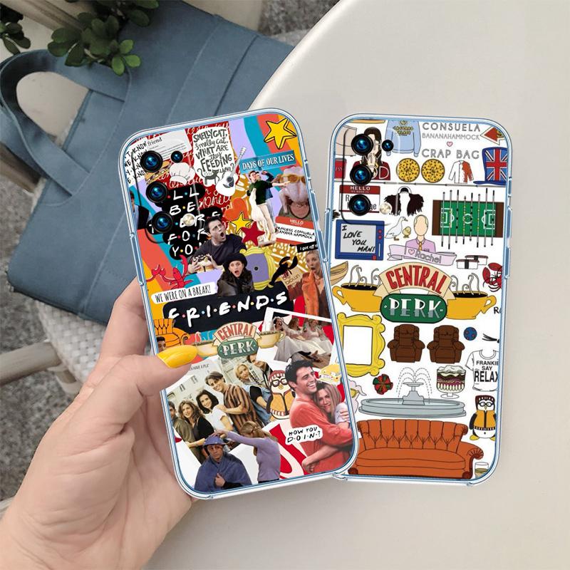 RP29 F-friends Transparent Phone Case for Motorola Moto G7 G8 G9 G84 G85 G73 G24 G15 Z2 Play Power Plus