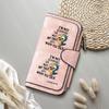 Cute Bird Print Purse Funny Quote Faux Leather Wallet Casual Card Holder