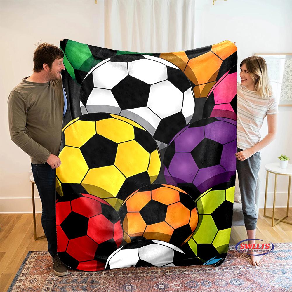 3D New Arrive Football Sports Theme Flannel Blanket for Bed Bedroom Sofa Picnic,Throw Blanket for Cover Outdoor Leisure Trip Nap