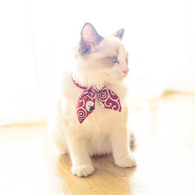 Pet and Wind Collar Bow Tie Adjustable Cute Cat Puppy Bow Tie Silent Medium Dog Small Dog