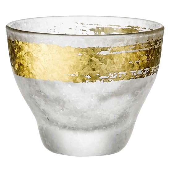 ADERIA Premium Nippon Taste Sake Cup, Gold Ichimonji, 90ml, Made in Japan, Gift Boxed, 6697, Birthda