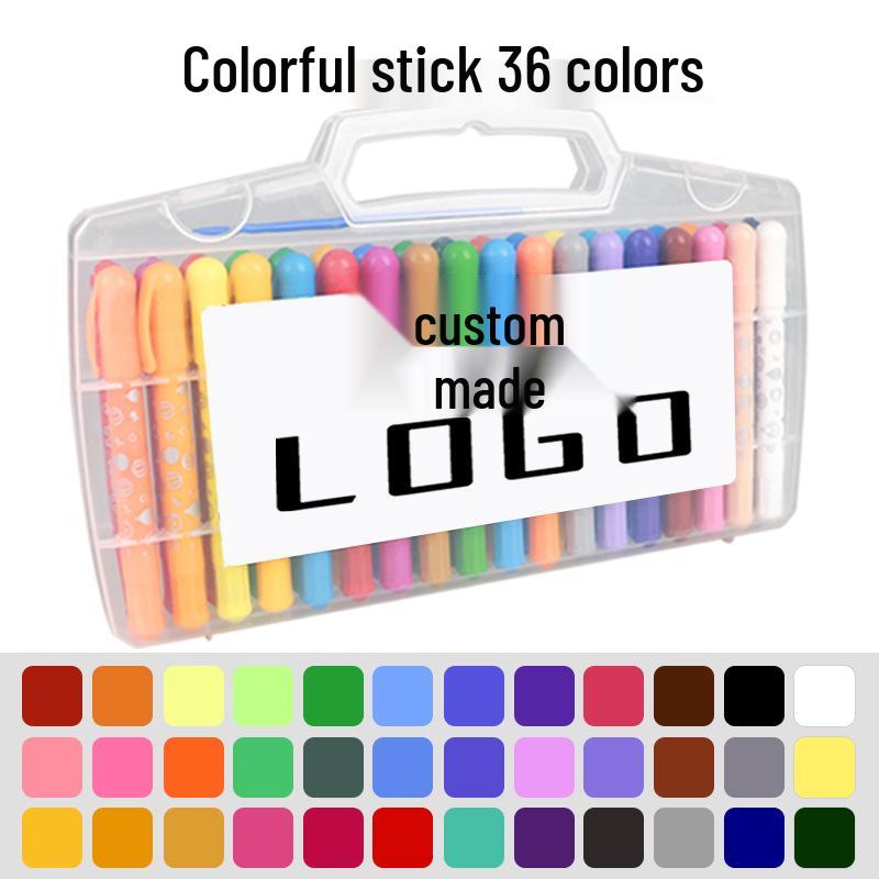 Water-Soluble Crayons: Single-Color Sticks in 12, 18, 24, or 36 Colors for Brush Oil Painting and Kindergarten Art.