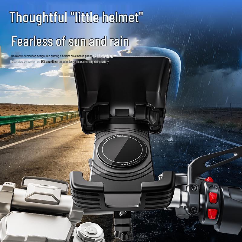 Waterproof Dustproof Electric Scooter & Motorcycle Phone Holder for Navigation with Helmet Bracket