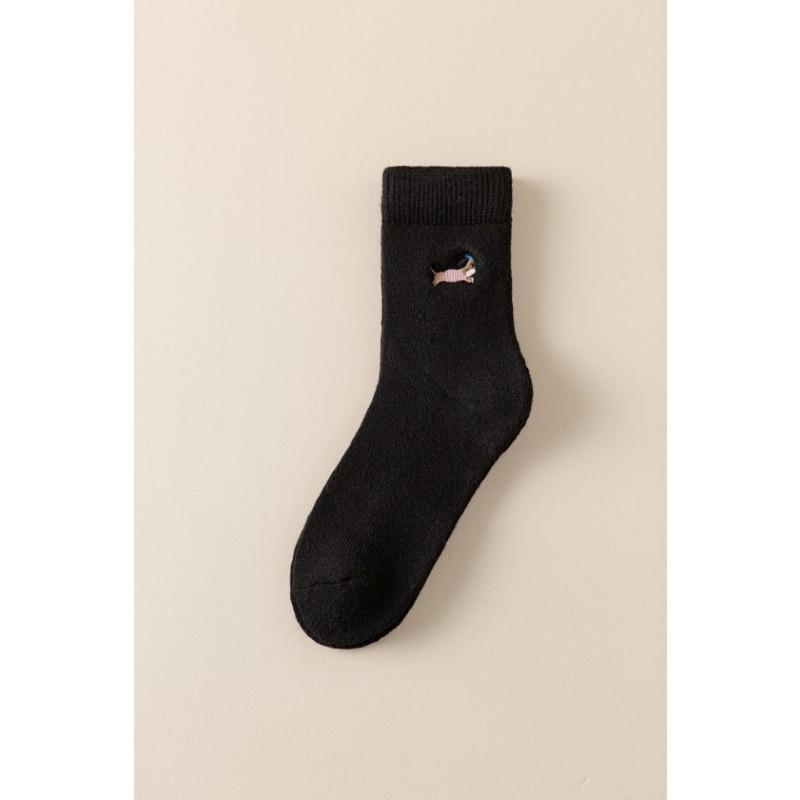 

Cashmere Socks - Children s Fall and Winter Style Mid-length Socks with Added Padding and Thick Wool for Warmth. Winter Floor-length Socks. 1 pair чорний
