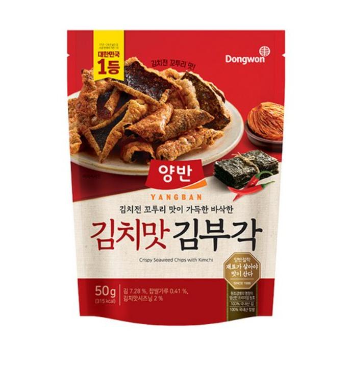 Yangban Kimchi Flavor Seaweed Crisps 50g
