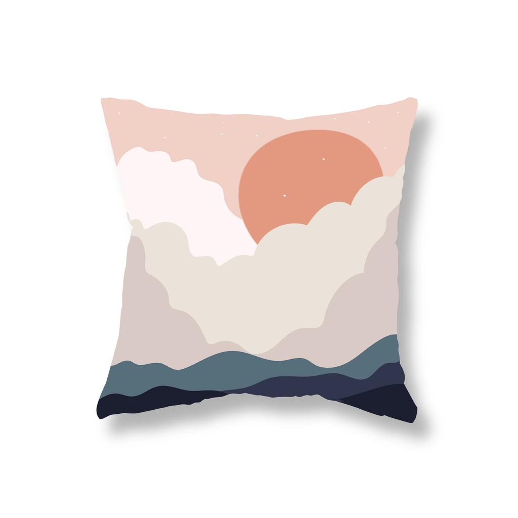 Pumpkin Cat Throw Pillow Cover Bohemian Abstract Simple Geometric Set Sofa Decor Room Office Game Chair Cushion  Home