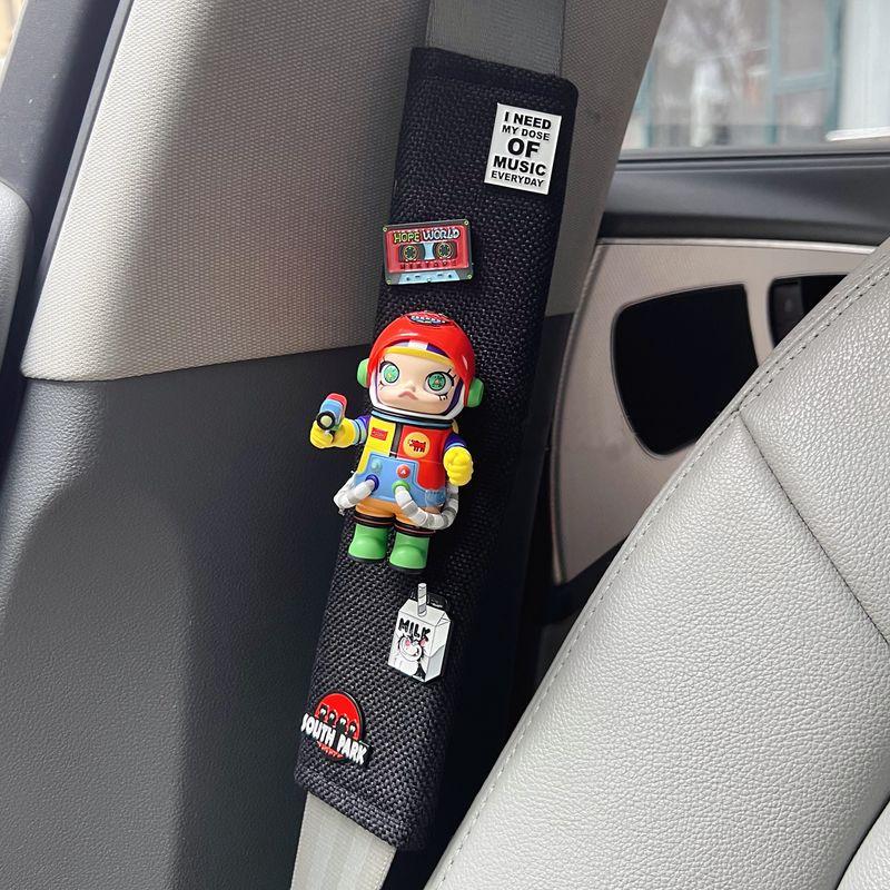 Molly Car Shoulder Pad Anti-Strangling Seatbelt Cover Breathable Cute Girls' Car Decoration Pop Mart