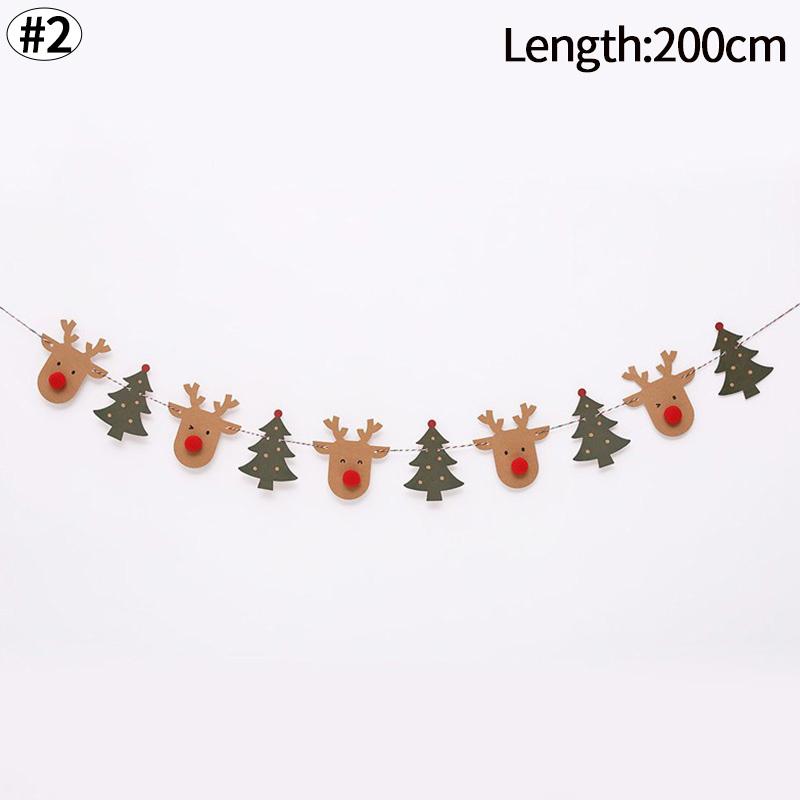 

Christmas Wall Banner Christmas Decoration Hanging Flag Xmas Party DIY Pendant New Year 2026 Navidad Decor As show