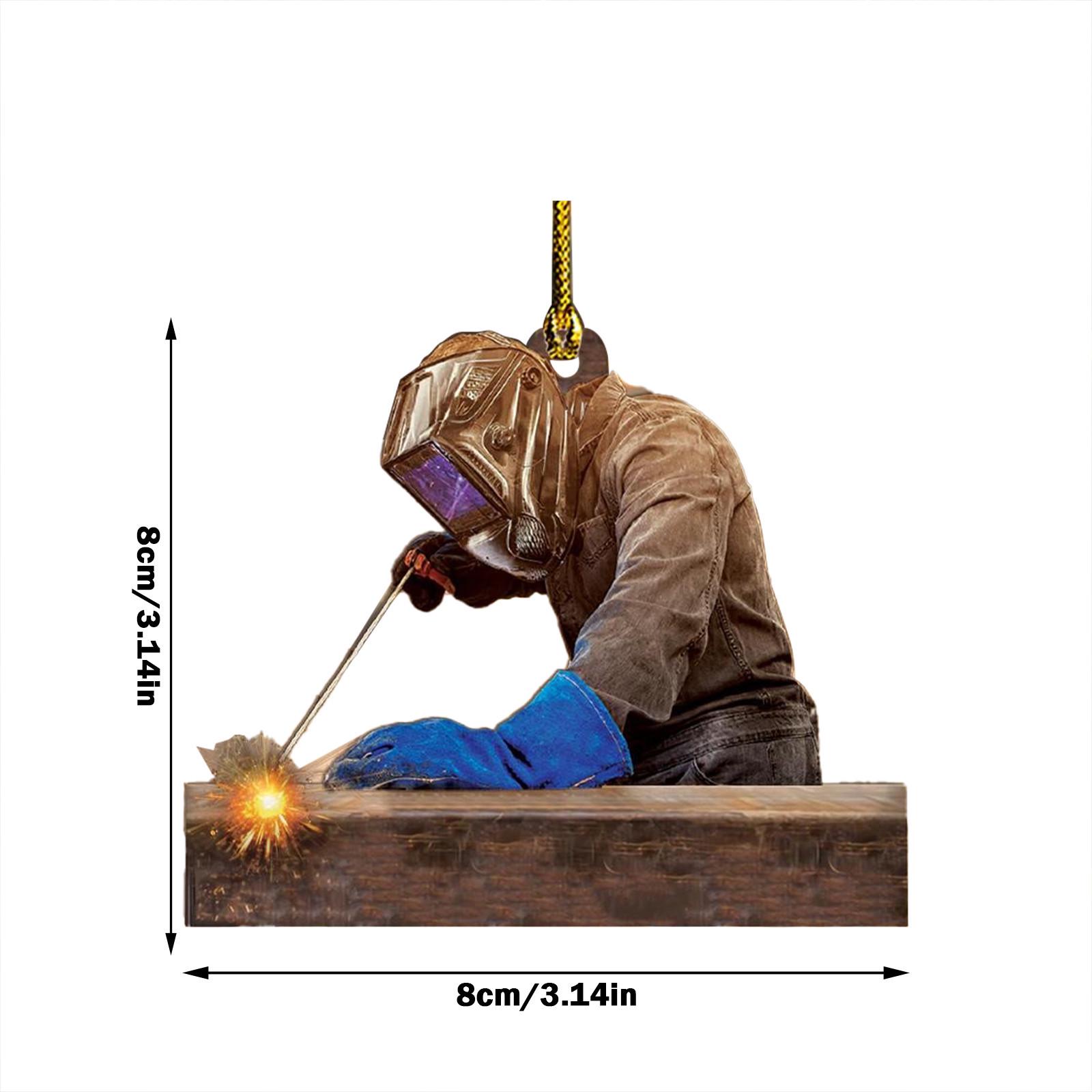 

Рождественский сварщик, акриловая плоская подвеска, домашний декор, подвеска в виде рождественской елки, брелок, подвесное украшение, 2023