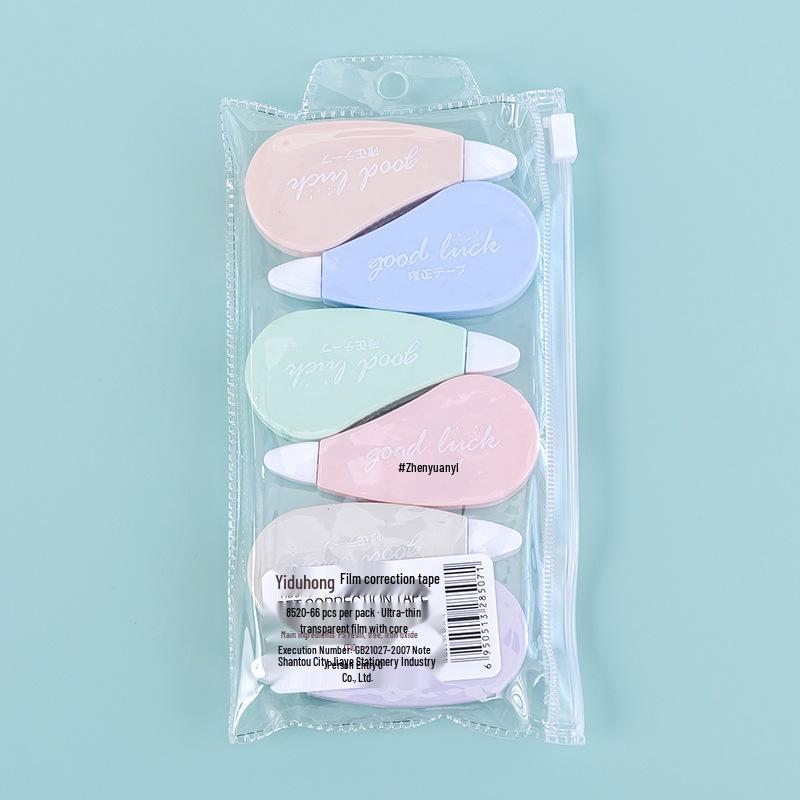 Morandi Color Mini Correction Tape Set – 10 Cute, Transparent Large Capacity White-Out Tapes