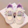Girls' Cartoon Soft-soled Sports Shoes Fashionable and Versatile Breathable White Shoes