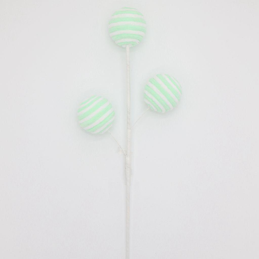 Cross-border Hot Selling Christmas Tree Stake Plush Decoration Ball Twist Stick Lollipop - Christmas Accessories Arrangement светло-зеленый