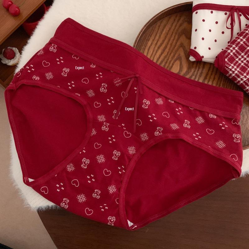 New Year Zodiac Red Antibacterial Pure Cotton Women's Underwear - Good Luck Wedding Edition