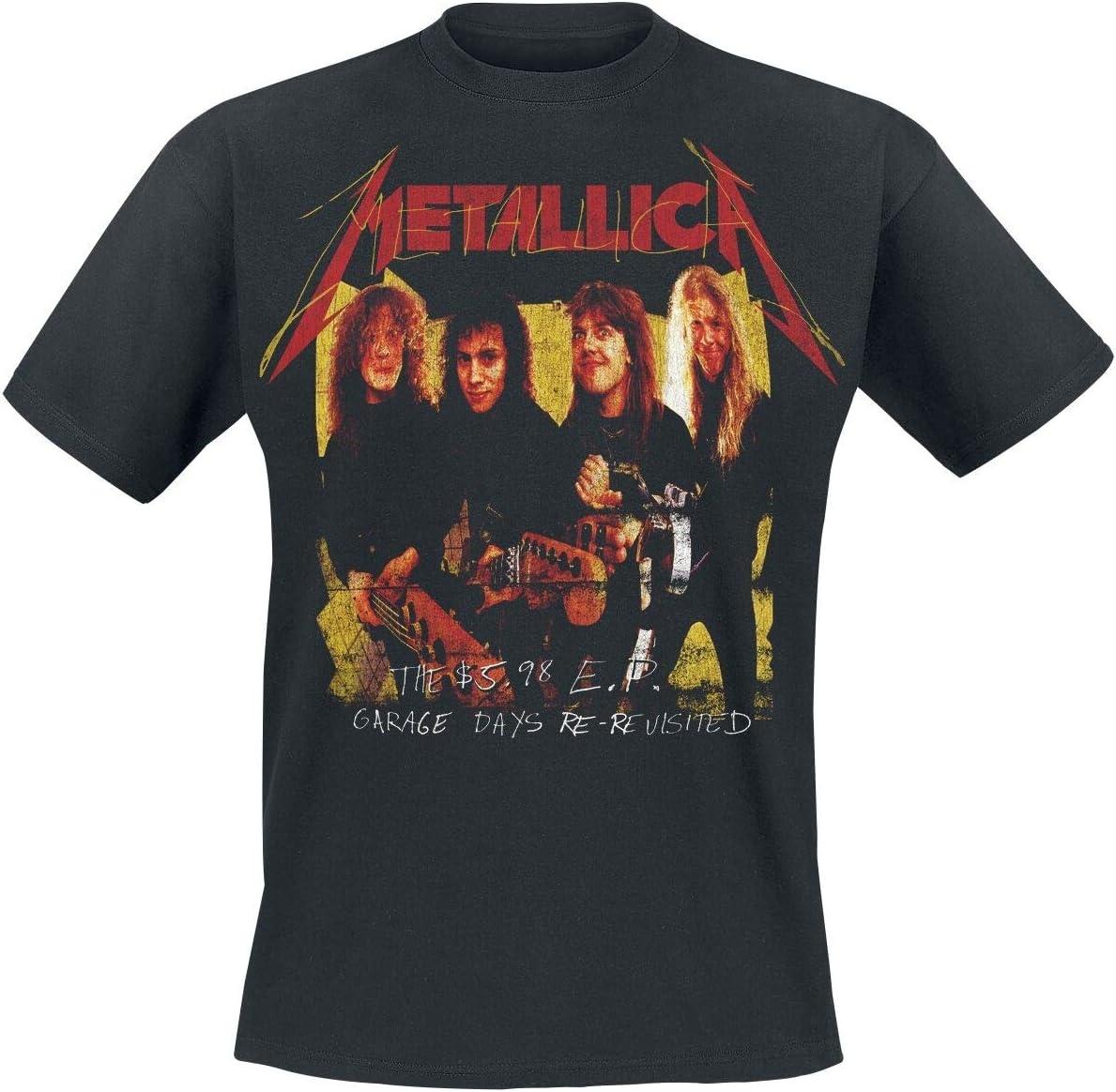 Metallica T Shirt Garage Photo Yellow Band Logo Official Mens Black XXXXXL чёрный