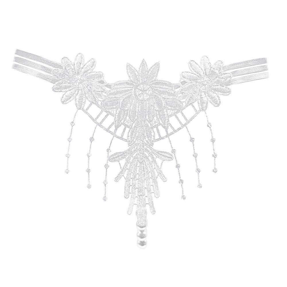 Sexy Panties Female Tipsy Fringed Embroidery Temptation Hot Hollow Flirting Massage Pearl Couple Sexy Thong