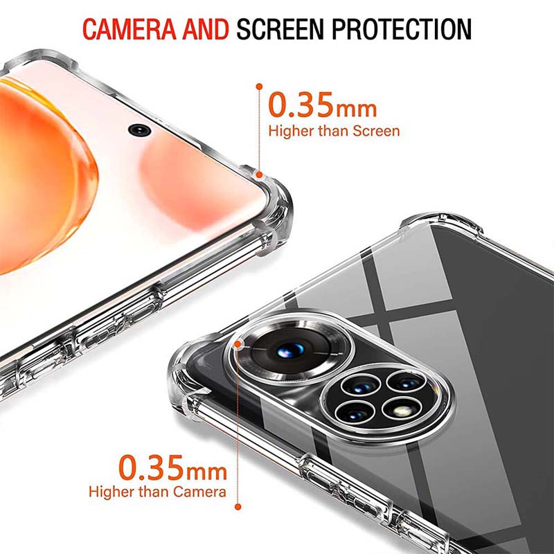 Clear Case For Huawei Nova 9 9SE Nova 10 Pro Y70 Nova 5T Thick Shockproof Soft Silicone Phone Cover for P30 Lite P20 Pro P30 Pro