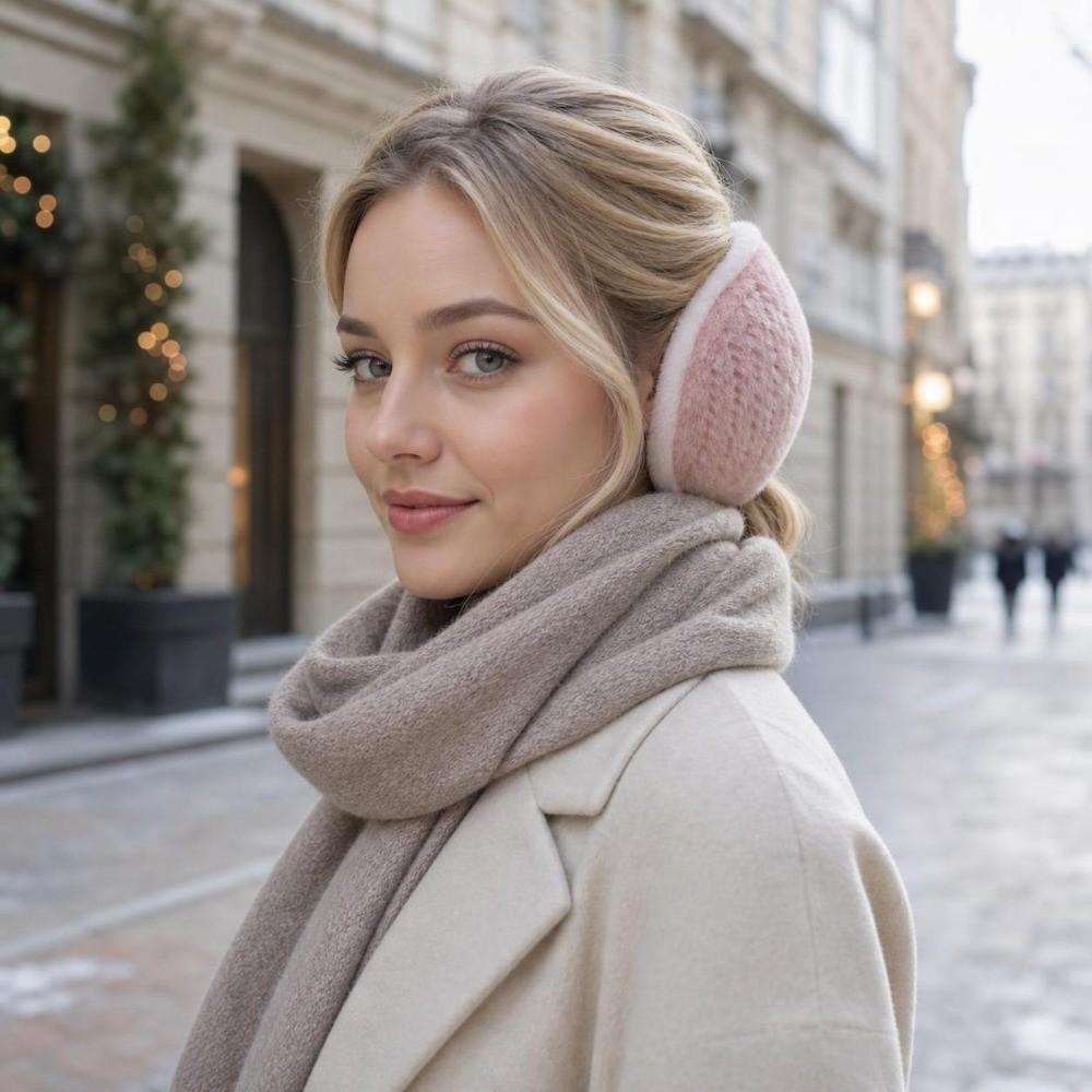 Skin-friendly Fabric Rear Hanging Ear Muffs Rear Worn Style Windproof Ear Covers Winter Outdoor